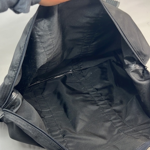 Pierre Cardin Large 25” x 18” Black Ballistic Nylon Zip Travel Duffel Tote Bag - Picture 6 of 6